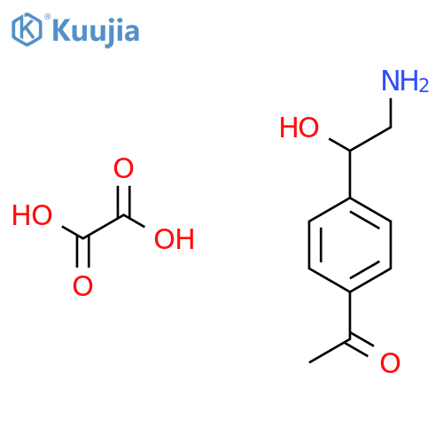 1-[4-(2-Amino-1-hydroxyethyl)phenyl]ethanone;oxalic acid structure