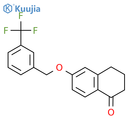 6-((3-(Trifluoromethyl)benzyl)oxy)-3,4-dihydronaphthalen-1(2H)-one structure