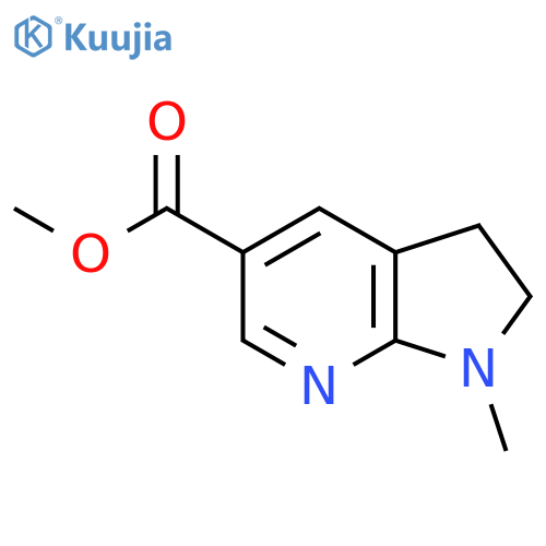 Methyl 1-methyl-2,3-dihydro-1H-pyrrolo[2,3-b]pyridine-5-carboxylate structure