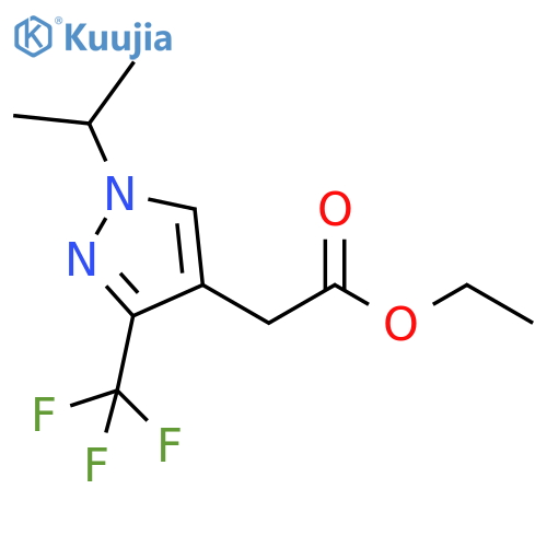 1H-Pyrazole-4-acetic acid, 1-(1-methylethyl)-3-(trifluoromethyl)-, ethyl ester structure