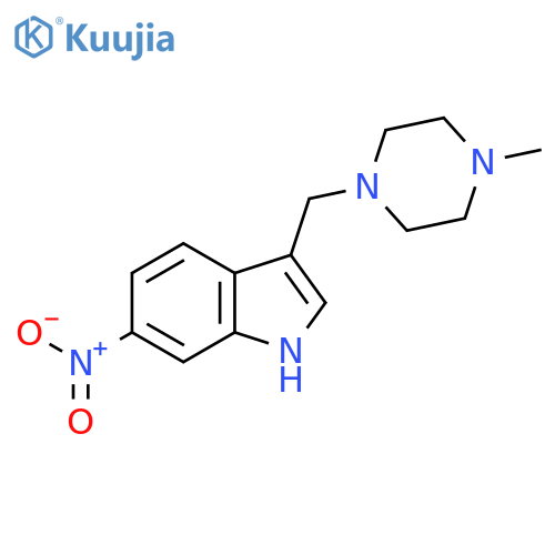 3-((4-Methylpiperazin-1-yl)methyl)-6-nitro-1H-indole structure