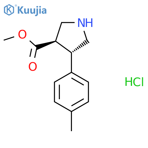 Rel-methyl (3R,4S)-4-(p-tolyl)pyrrolidine-3-carboxylate hydrochloride structure
