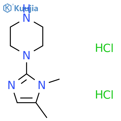 1-(1,5-Dimethyl-1H-imidazol-2-yl)piperazine dihydrochloride structure