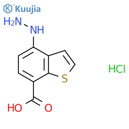 4-Hydrazinylbenzo[b]thiophene-7-carboxylic acid hydrochloride structure