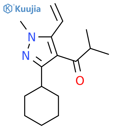 1-(3-Cyclohexyl-1-methyl-5-vinyl-1H-pyrazol-4-yl)-2-methylpropan-1-one structure