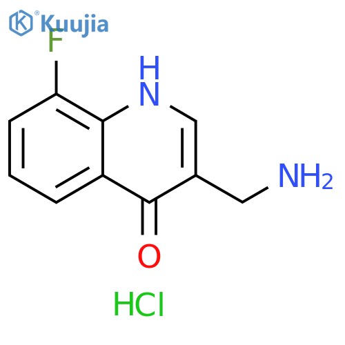4(1H)-Quinolinone, 3-(aminomethyl)-8-fluoro-, hydrochloride (1:1) structure