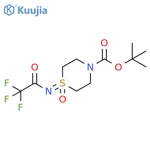 4-Thiomorpholinecarboxylic acid, 1-[(2,2,2-trifluoroacetyl)imino]-, 1,1-dimethylethyl ester, 1-oxide structure