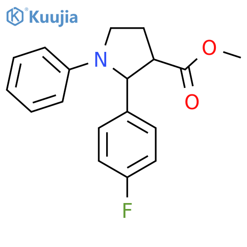 Methyl 2-(4-fluorophenyl)-1-phenylpyrrolidine-3-carboxylate structure