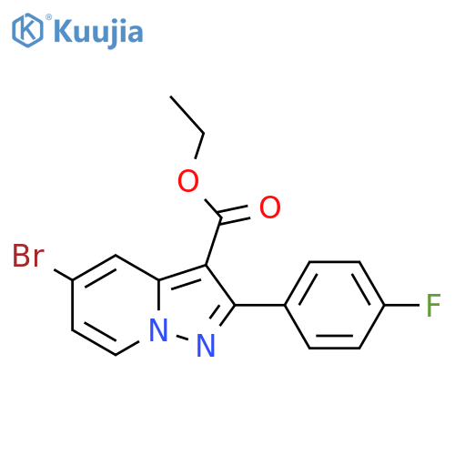 Ethyl 5-bromo-2-(4-fluorophenyl)pyrazolo[1,5-A]pyridine-3-carboxylate structure