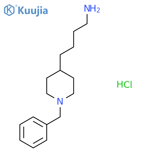 4-(1-Benzylpiperidin-4-yl)butan-1-amine hydrochloride structure