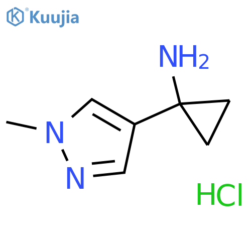 1-(1-Methyl-1H-pyrazol-4-yl)-cyclopropylamine hydrochloride structure