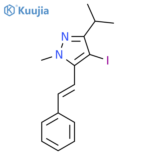 (E)-4-IODO-3-ISOPROPYL-1-METHYL-5-STYRYL-1H-PYRAZOLE structure