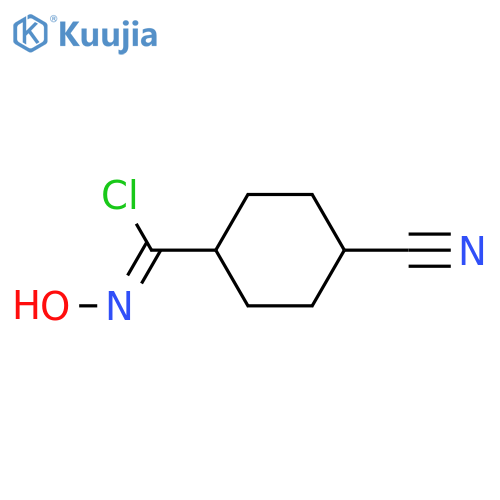 4-cyano-N-hydroxycyclohexanecarbimidoyl chloride structure