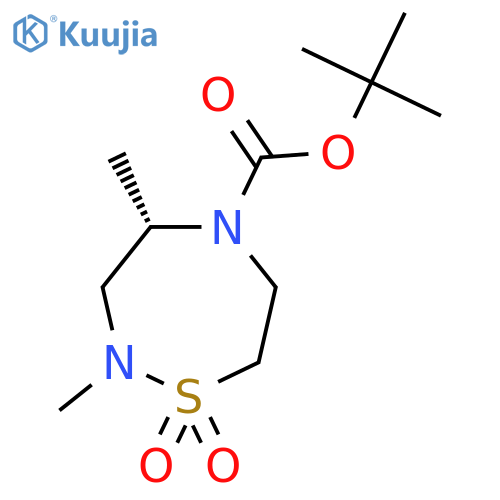 (S)-Tert-Butyl 2,4-dimethyl-1,2,5-thiadiazepane-5-carboxylate 1,1-dioxide structure