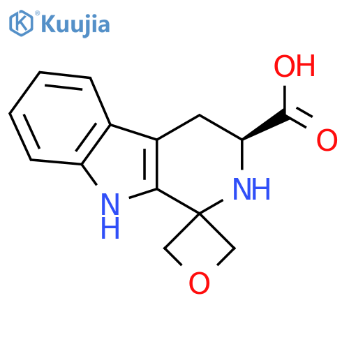 (S)-2',3',4',9'-Tetrahydrospiro[oxetane-3,1'-pyrido[3,4-b]indole]-3'-carboxylic acid structure
