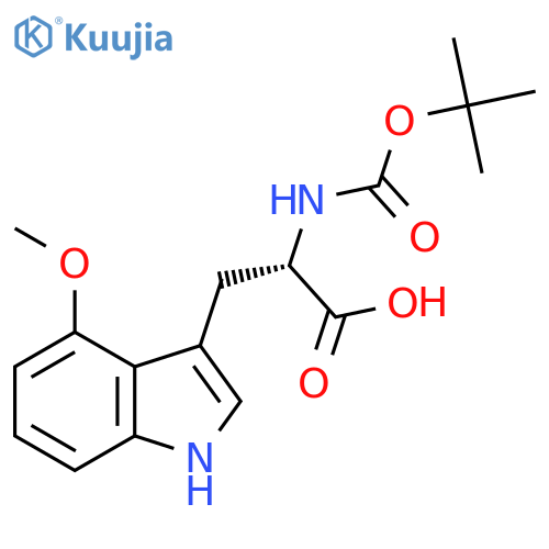 (S)-2-((Tert-Butoxycarbonyl)amino)-3-(4-methoxy-1H-indol-3-yl)propanoic acid structure