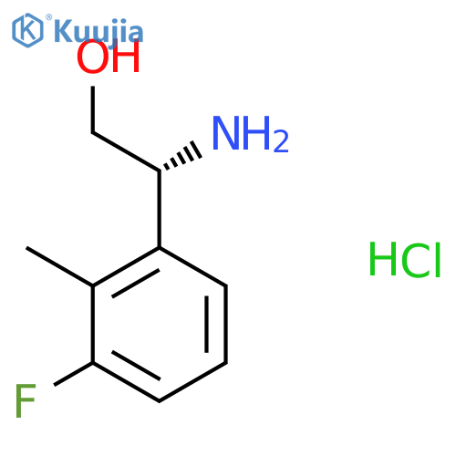 (2R)-2-Amino-2-(3-fluoro-2-methylphenyl)ethan-1-ol hcl structure