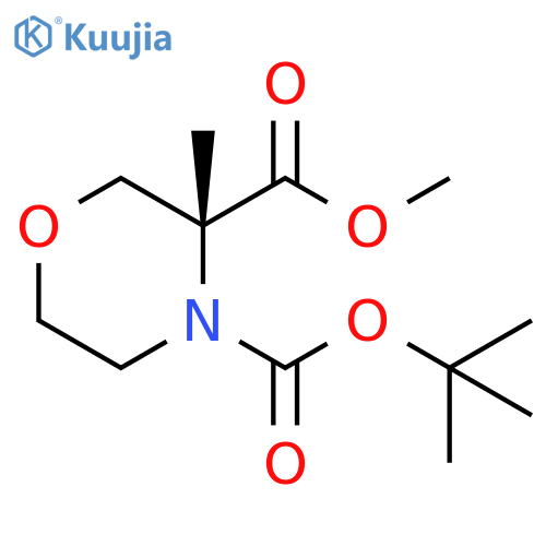 (R)-Methyl N-Boc-3-methylmorpholine-3-carboxylate structure