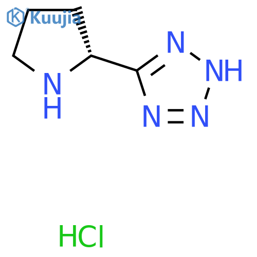5-[(2R)-Pyrrolidin-2-yl]-2H-1,2,3,4-tetrazole hydrochloride structure
