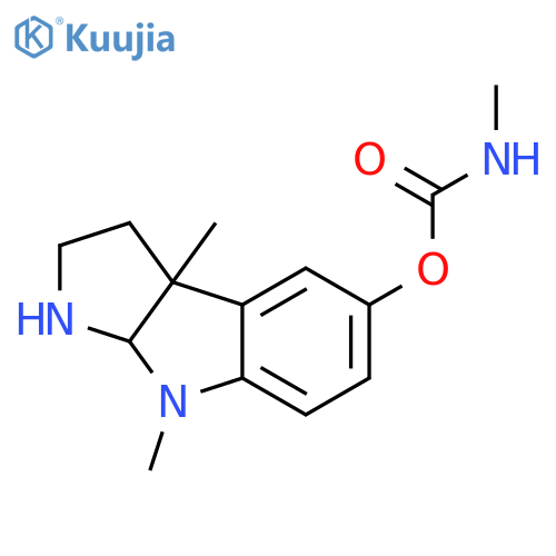 (3aS)-3a,8-dimethyl-1,2,3,3a,8,8a-hexahydropyrrolo[2,3-b]indol-5-yl methylcarbamate structure