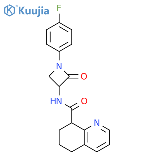 N-[1-(4-Fluorophenyl)-2-oxo-3-azetidinyl]-5,6,7,8-tetrahydro-8-quinolinecarboxamide structure