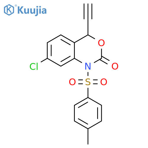 7-Chloro-4-ethynyl-1,4-dihydro-1-[(4-methylphenyl)sulfonyl]-2H-3,1-benzoxazin-2-one structure