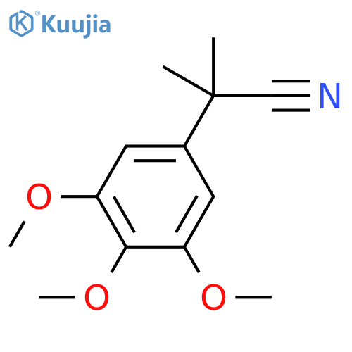 2-methyl-2-(3,4,5-trimethoxyphenyl)propanenitrile structure
