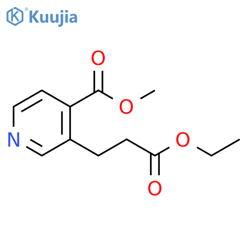 3-Pyridinepropanoic acid, 4-(methoxycarbonyl)-, ethyl ester structure