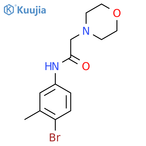 N-(4-bromo-3-methylphenyl)-2-(morpholin-4-yl)acetamide structure