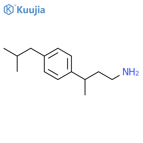 3-4-(2-methylpropyl)phenylbutan-1-amine structure
