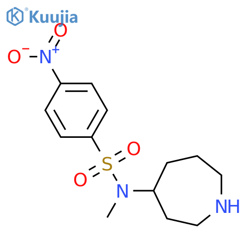 N-(azepan-4-yl)-N-methyl-4-nitrobenzene-1-sulfonamide structure