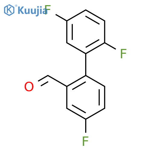 2-(2,5-Difluorophenyl)-5-fluorobenzaldehyde structure