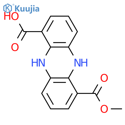 1,6-Phenazinedicarboxylic acid; 5,10-Dihydro, mono-Me ester structure