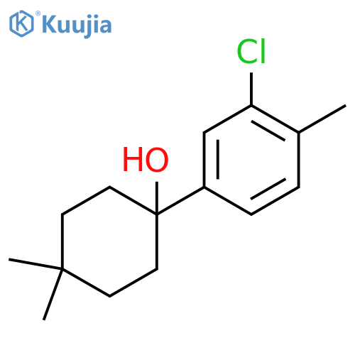 1-(3-chloro-4-methylphenyl)-4,4-dimethylcyclohexanol structure