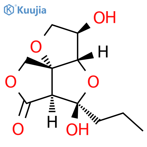 2H,6H,8H-Difuro[3,2-b:3',4'-c]furan-6-one, tetrahydro-3,5-dihydroxy-5-propyl-, (3R,3aS,5R,5aS,8aR)- structure