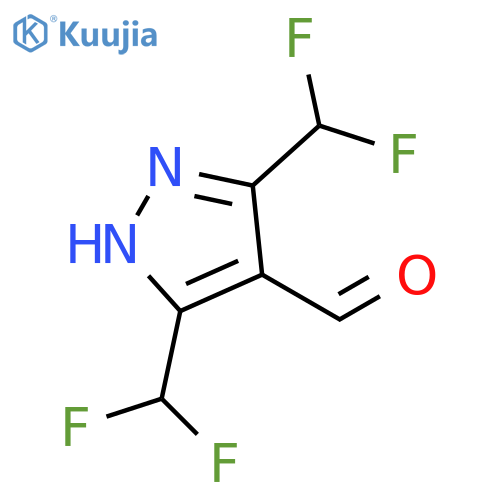3,5-Bis(difluoromethyl)-1H-pyrazole-4-carboxaldehyde structure