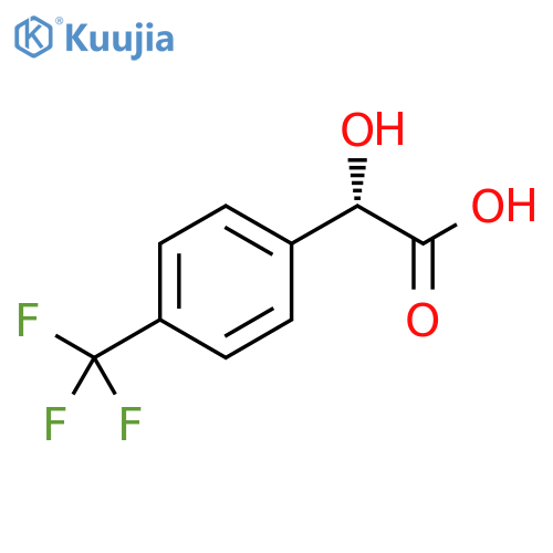 Benzeneacetic acid, α-hydroxy-4-(trifluoromethyl)-, (αS)- structure