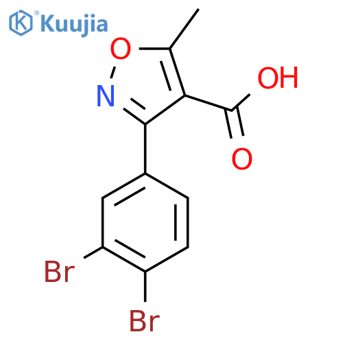 3-(3,4-Dibromophenyl)-5-methylisoxazole-4-carboxylic acid structure