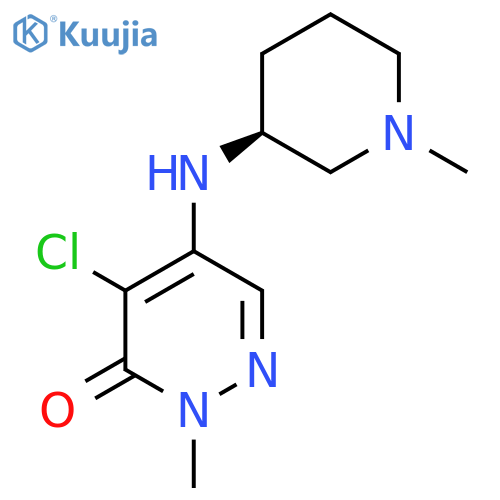 4-chloro-2-methyl-5-{(3S)-1-methylpiperidin-3-ylamino}-2,3-dihydropyridazin-3-one structure
