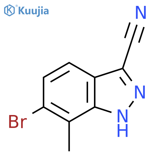 6-Bromo-7-methyl-1H-indazole-3-carbonitrile structure