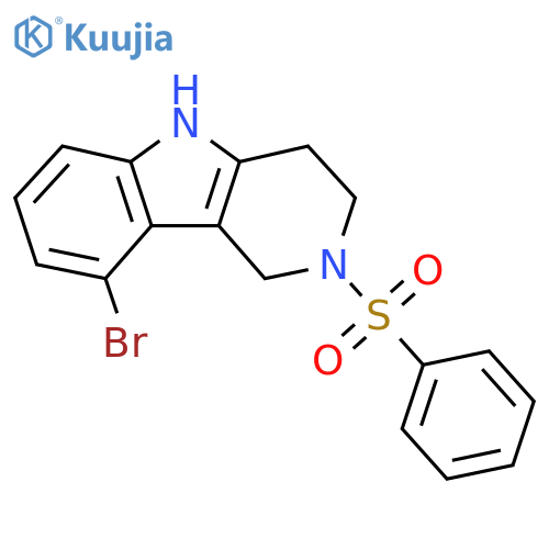 2-Benzenesulfonyl-9-bromo-2,3,4,5-tetrahydro-1H-pyrido[4,3-b]indole structure