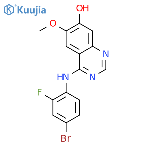 4-[(4-bromo-2-fluorophenyl)amino]-6-methoxyquinazolin-7-ol structure
