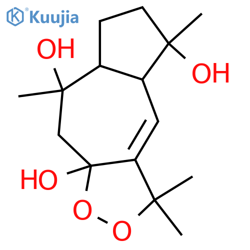 8,11-Epidioxy-6-guaiene-4,8,10-triol; (1α,4β,5β,8ξ,10β)-form structure