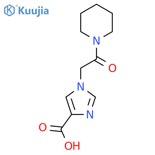 1-(2-Oxo-2-(piperidin-1-yl)ethyl)-1H-imidazole-4-carboxylic acid structure