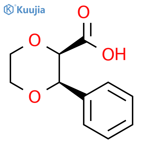 rac-(2R,3R)-3-phenyl-1,4-dioxane-2-carboxylic acid structure