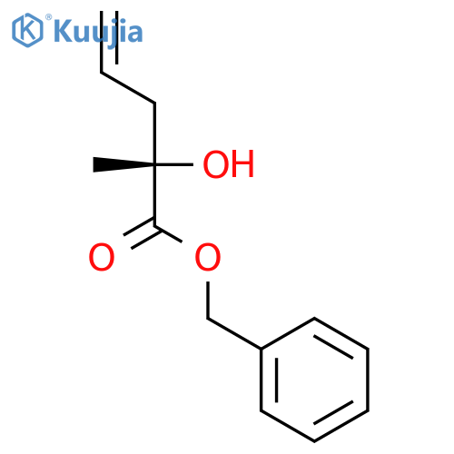 4-Pentenoic acid, 2-hydroxy-2-methyl-, phenylmethyl ester, (S)- structure