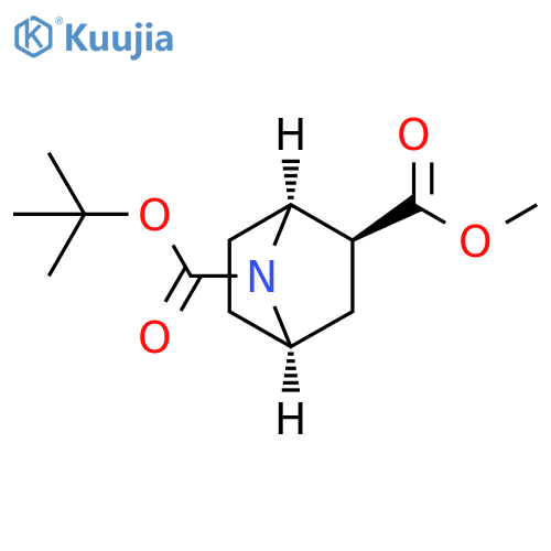 O7-tert-butyl O2-methyl endo-7-azabicyclo[2.2.1]heptane-2,7-dicarboxylate structure
