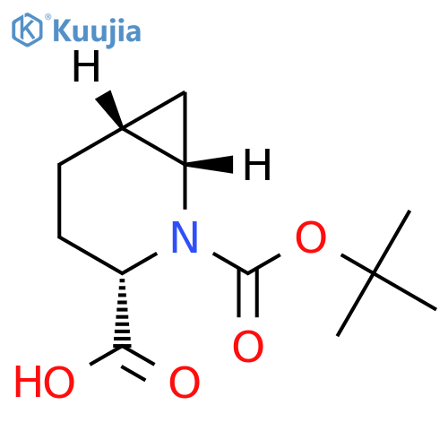 (1S,3S,6R)-2-[(tert-butoxy)carbonyl]-2-azabicyclo[4.1.0]heptane-3-carboxylic acid structure