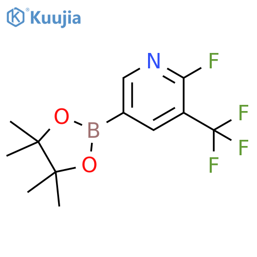 2-fluoro-5-(4,4,5,5-tetramethyl-1,3,2-dioxaborolan-2-yl)-3-(trifluoromethyl)pyridine structure