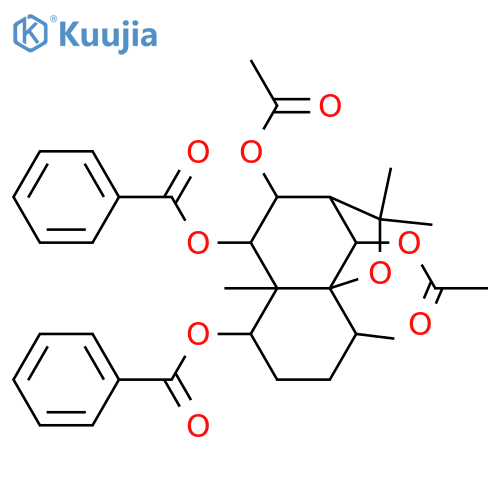 1,6,8,9-Tetrahydroxydihydro-β-agarofuran; (1α,6β,8β,9α)-form, 1,9-Dibenzoyl, 6,8-di-Ac structure